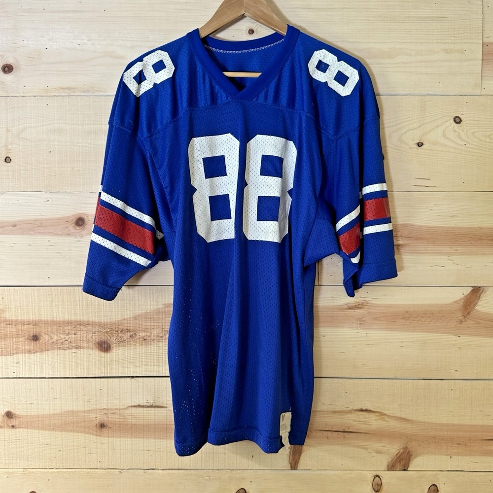 Vintage 1980s Hibbett Sporting Goods Football Jersey #88 Blue USA Men's Medium